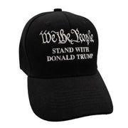 We the People Stand with Donald Trump Embroidered Hat (Black) - PatriotDepot.com