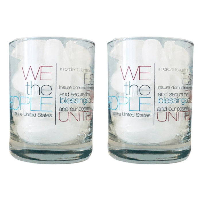 US Constitution "Preamble" Whiskey Glass