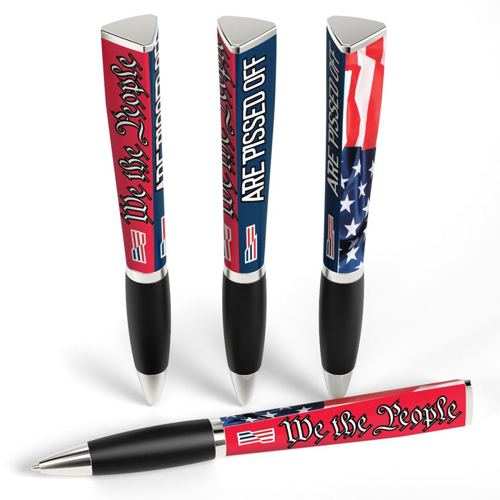 We the People Patriotic Performance Pen (3 Sided Design) w/ Case