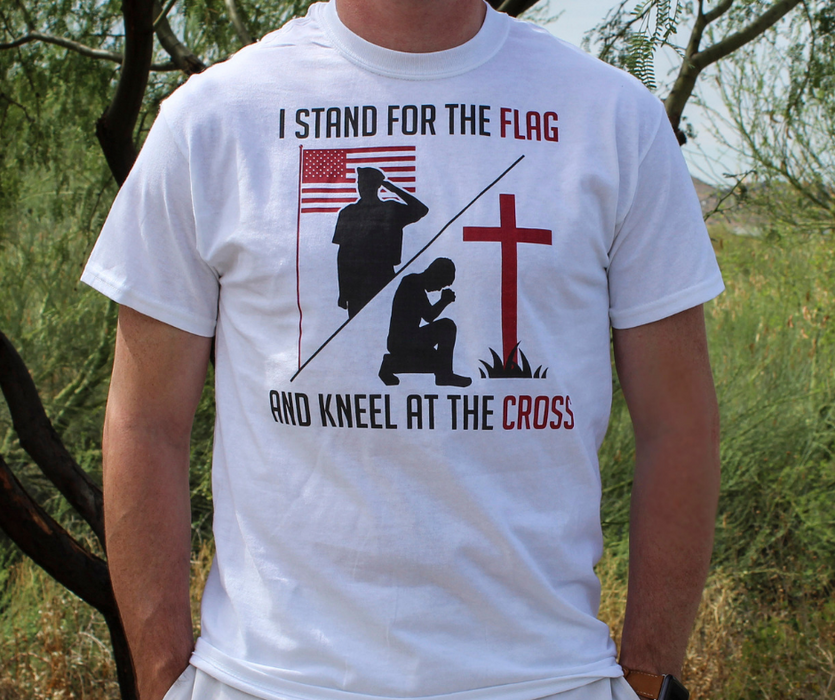 I Stand for the Flag and Kneel at the Cross Unisex T-Shirt