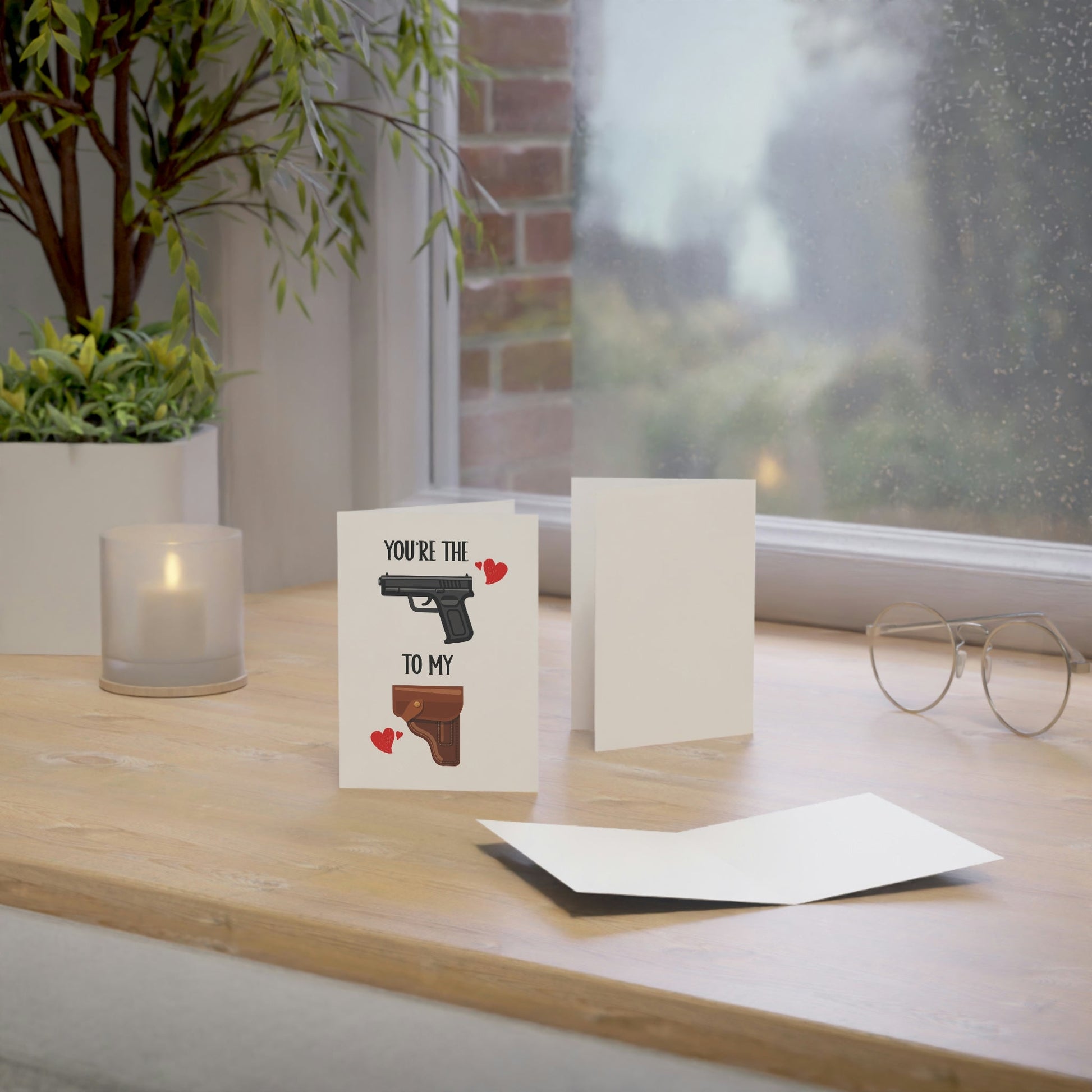 You're The Gun To My Holster Greeting Cards (1, 10, 30, and 50pcs) - PatriotDepot.com